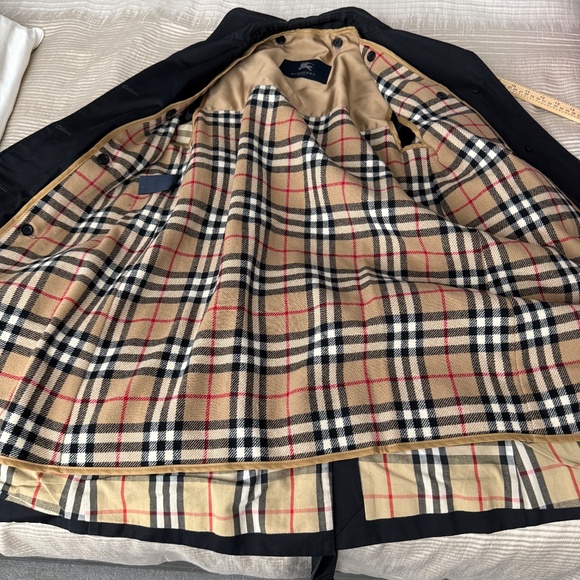 BURBERRY LONDON TRENCH COAT BRITISH REMOVABLE NOVA CHECK LINING CLASSIC BLACK 	4 - Picture 8 of 12